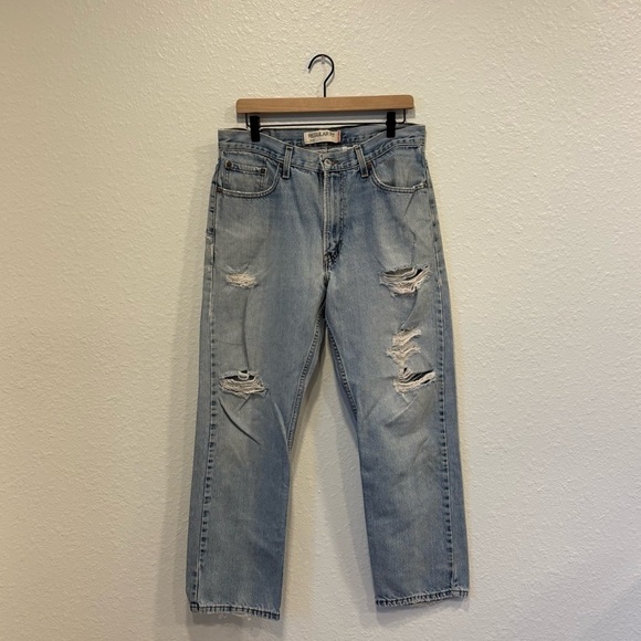 VTG Levi’s 505 blue distressed jeans - Picture 1 of 8